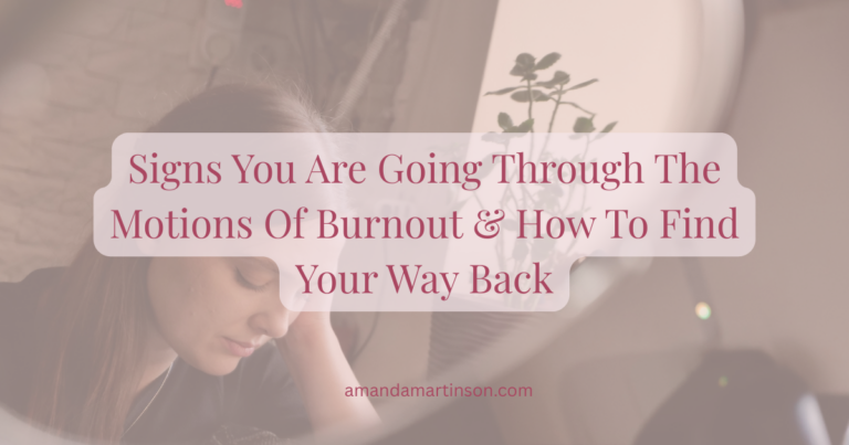 going through the motions of burnout